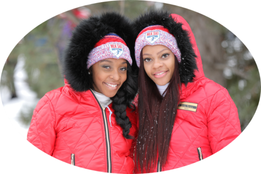 MLK Ski Weekend Official baller winter pom hat worn by the sisters at Blue Mountain in Canada cropped