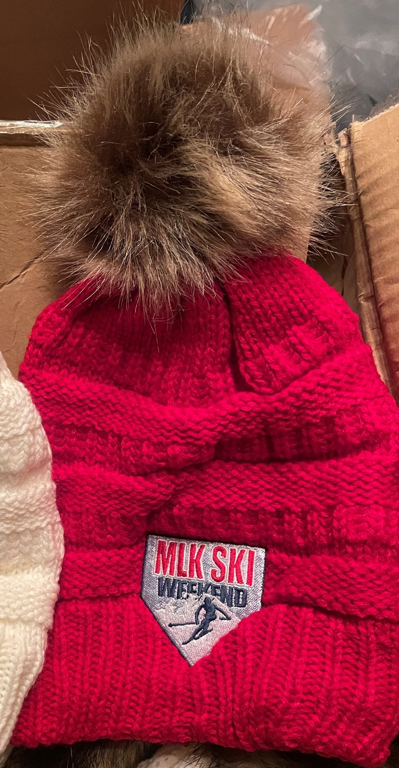 Red and white furball beanies – Copy 3