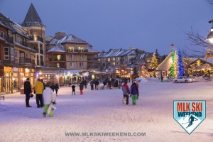 MLK Ski Weekend 2016 night time photo of the village