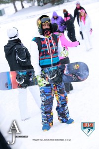 MLK Ski Weekend 2016 snowboarder ready to hit the slopes