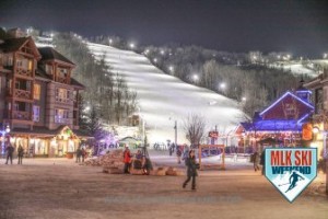 MLK Ski Weekend 2017 Black Ski Weekend night time slope view