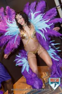 MLK Ski Weekend caribbean carnival theme for t shirt party feathers and bling