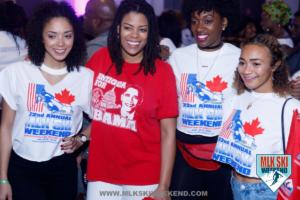 MLK Ski Weekend caribbean carnival theme island of Antigua white t shirts Canada