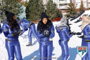 MLK Ski Weekend snowballs and sledding with brand ambassadors at ski resort